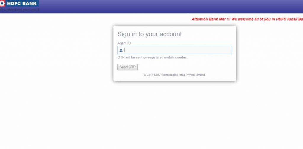 HDFC-BC-LOGin